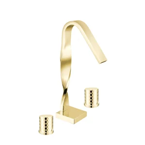 PLZ-104-ORO THREE HOLE BASIN MIXER